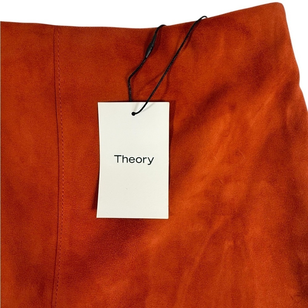 Theory 100% Lamb Leather Suede Mini Skirt. Size 0 - Picture 5 of 11